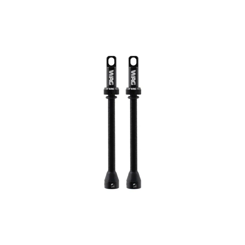 2 Válvulas Tubeles Aluminio 80 mm Negras WAG