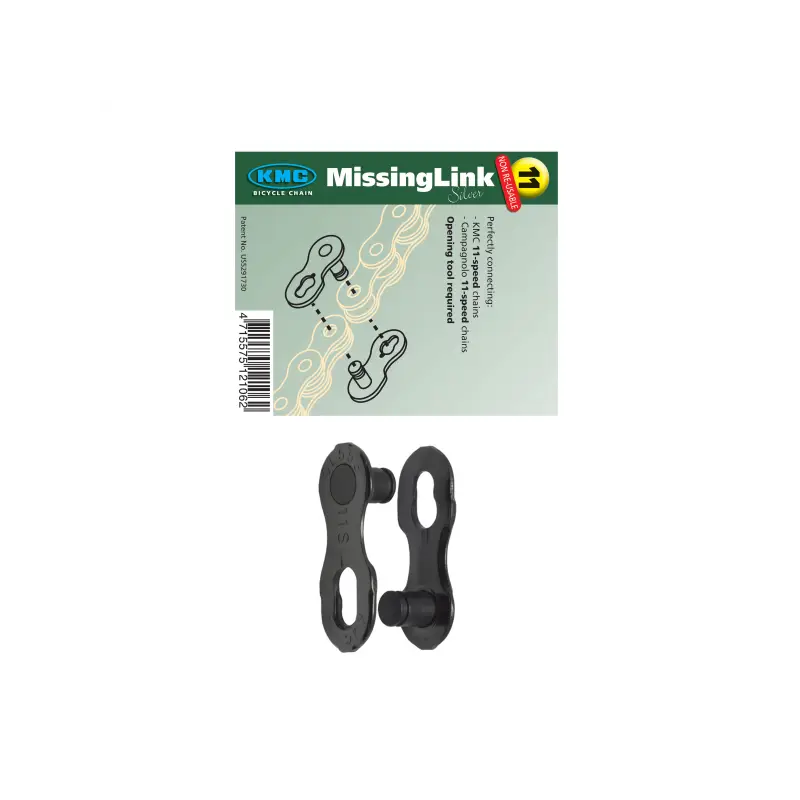 40 Enganches Cadena KMC No Reutilizables 11V Plata