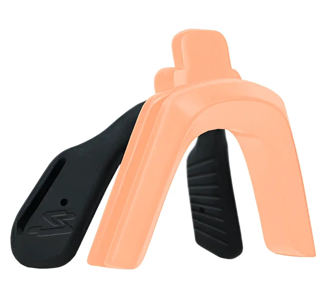 Accesorio ciclismo spiuk profit soporte nasal unisex en plástico naranja y negro con agarre texturizado para casco ciclismo spiuk