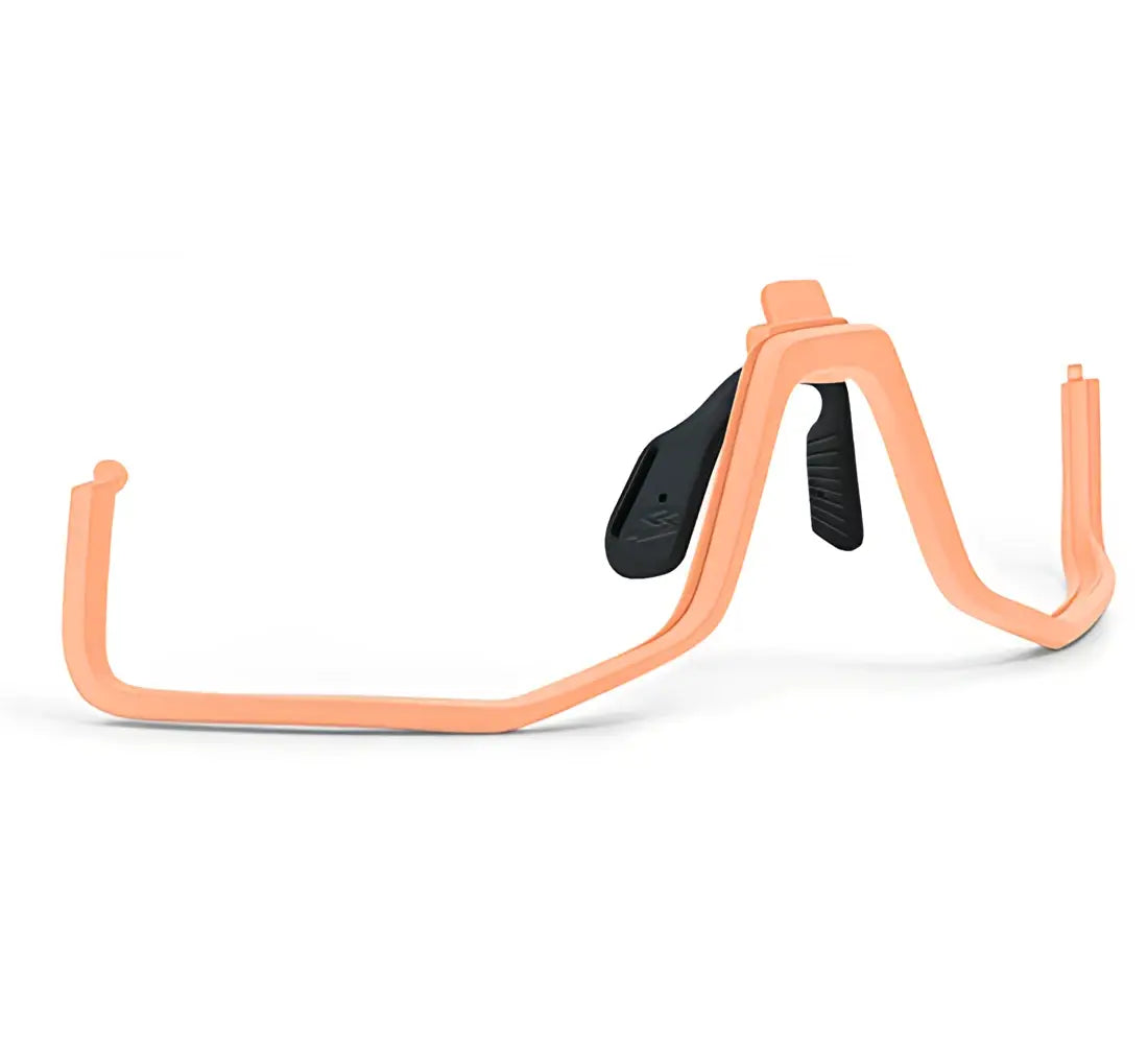 Montura inferior naranja de accesorio ciclismo spiuk gafa profit 3 unisex con almohadillas nasales de goma negra