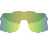 Lente espejo degradado verde y amarillo para ciclismo spiuk profit gafas sport unisex