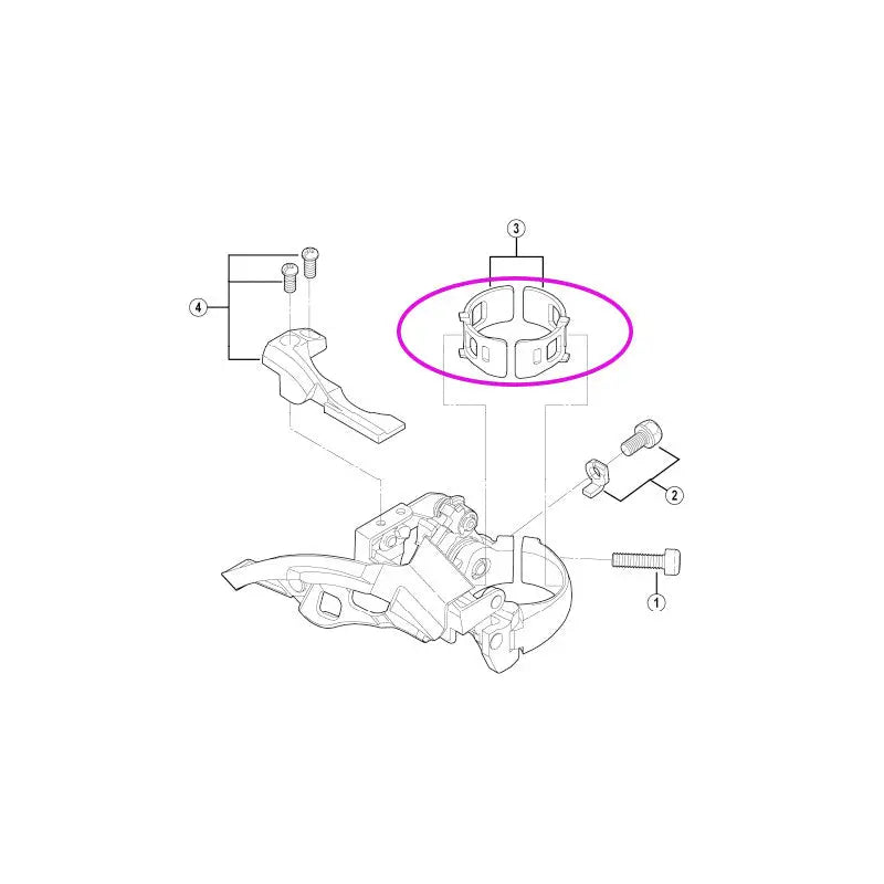 Adaptador Abrazadera M D.31.8 (1 1-4") SM-AD17-M Shimano