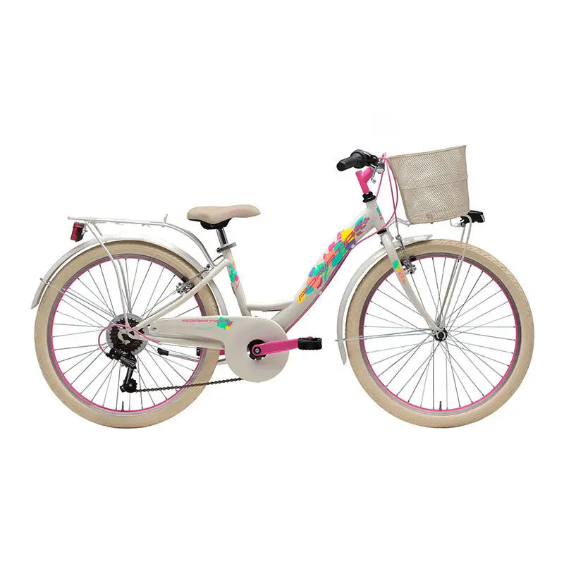 Bicicleta Adriatica CTB 24 6V Donna - Blanca y Fucsia