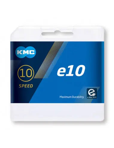 Cadena KMC E10 10V - Color: Plata - Eslabones: 122