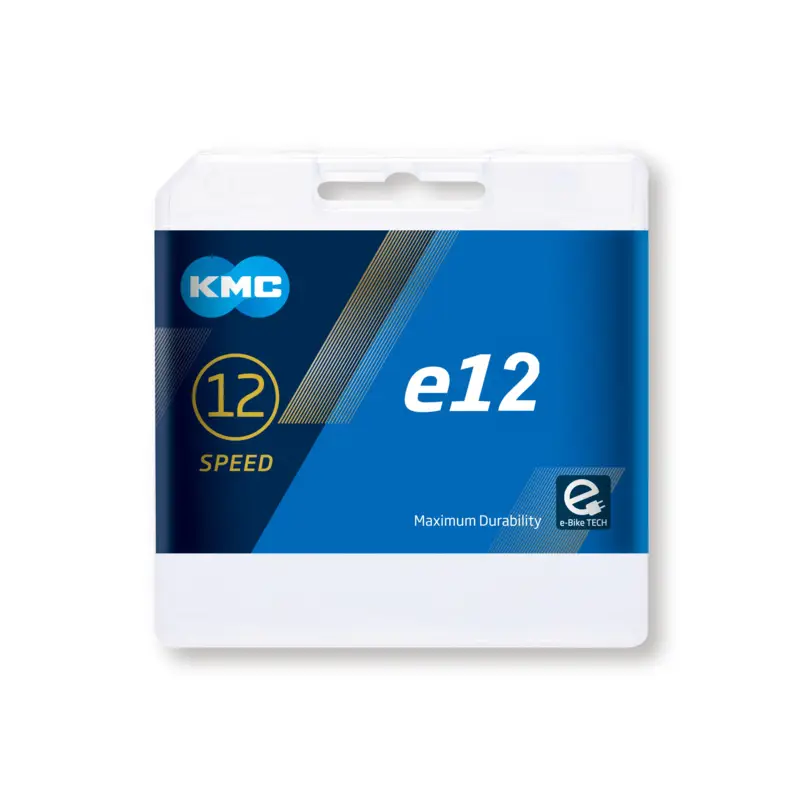 Cadena KMC E12 12V - Color: Negro - Eslabones: 130