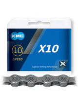 Cadena KMC X10 10V - Eslabones: 114
