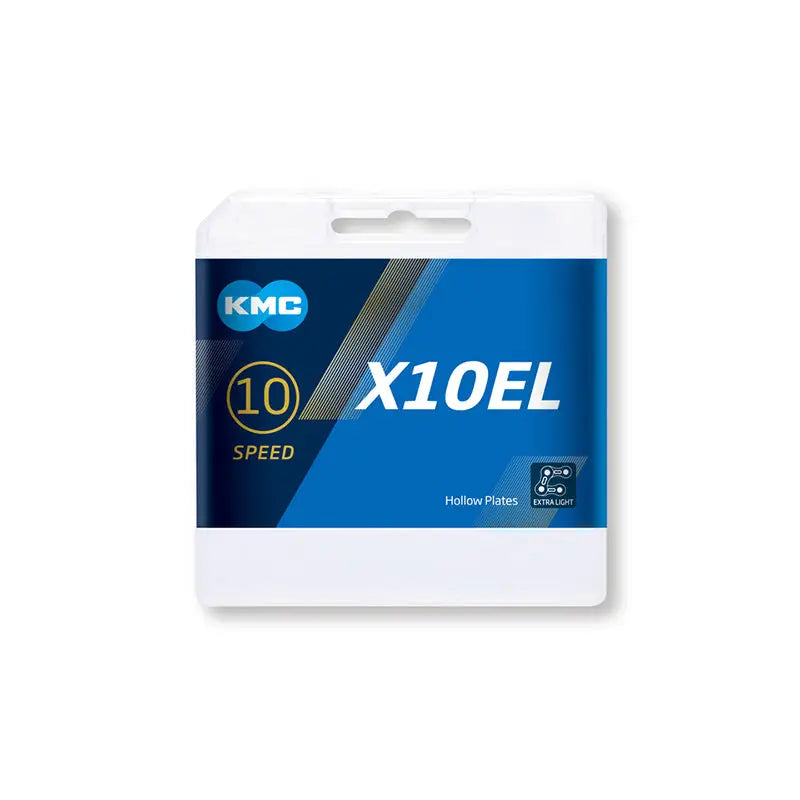 Cadena KMC X10EL 10V - Color: Plata - Eslabones: 114