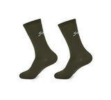 Calcetin ciclismo spiuk pack 2 uds anatomic largo unisex en verde oliva con logo blanco lateral sutil