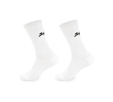 Calcetin ciclismo spiuk anatomic largo unisex blanco con logo negro lateral pack 2 uds para ciclismo profesional