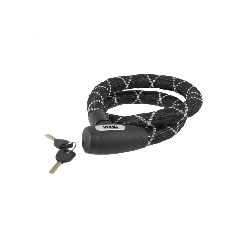 Candado Cable Reforzado Pitone Ø 22 Negro/plata WAG