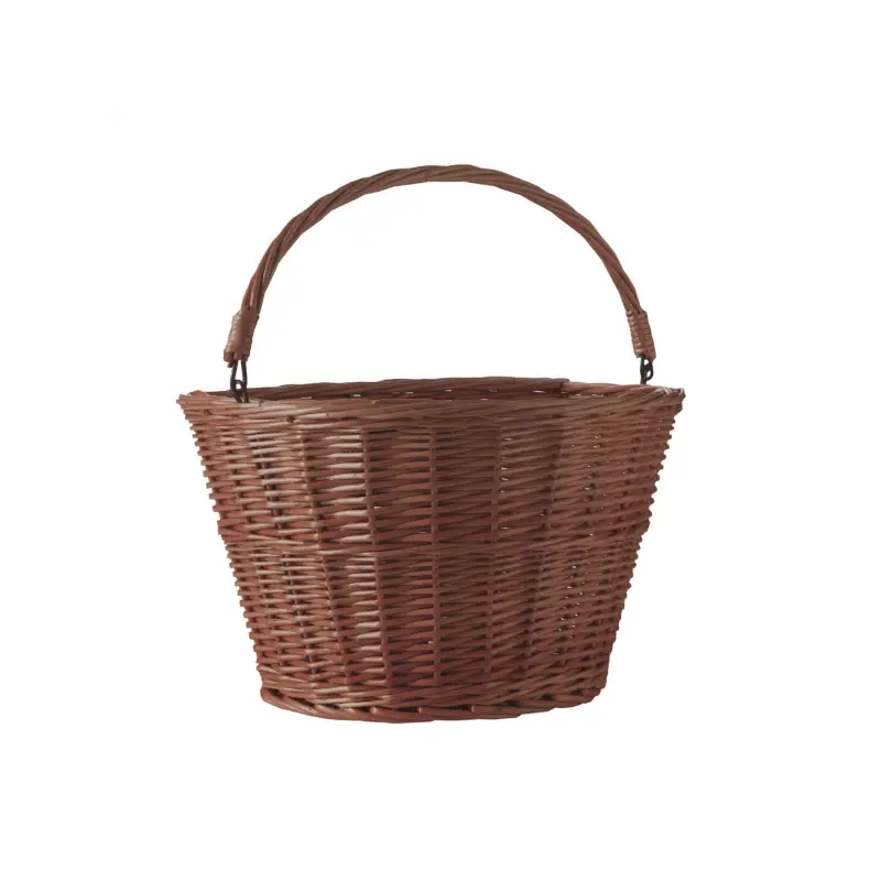 Cesta Delantera Mimbre Marrón con Asas y Clip para Manillar Easy