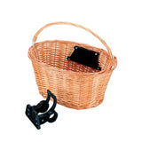 Cesta Mimbre Natural, 36X26X22H Soporte Clip Ovalada Rms