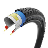 Cubierta Michelin Downhill 16 TS TLR Dark Racing Line Plegable
