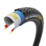 Cubierta Michelin Downhill 16 TS TLR Racing Line Plegable Negra