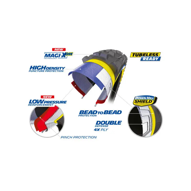 Cubierta Michelin Downhill 22 TLR Negro Rígida