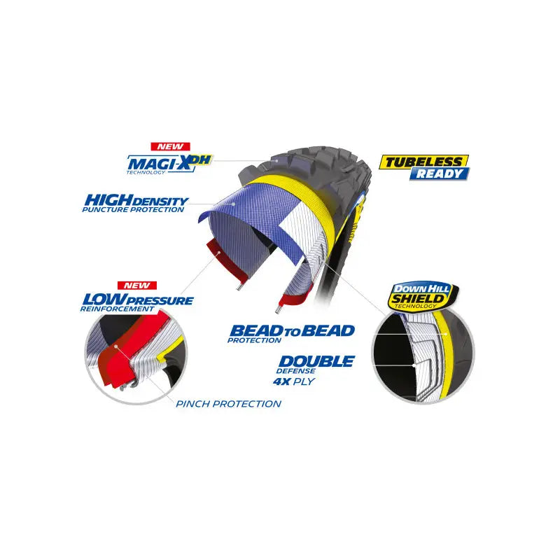 Cubierta Michelin Downhill 22 TLR Negro Rígida