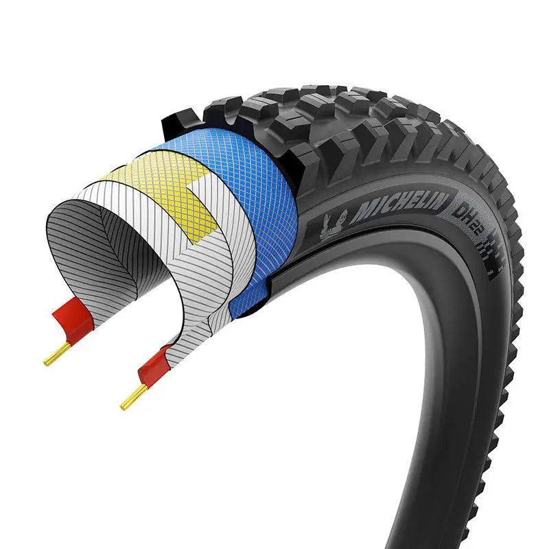 Cubierta Michelin Downhill 22 TS TLR Dark Racing Line Plegable