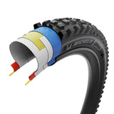 Cubierta Michelin Downhill 22 TS TLR Dark Racing Line Plegable