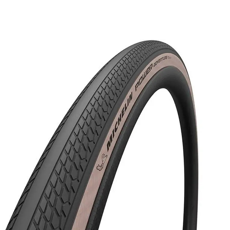 Cubierta Michelin Power Adventure TLR Negro-marrón Plegable