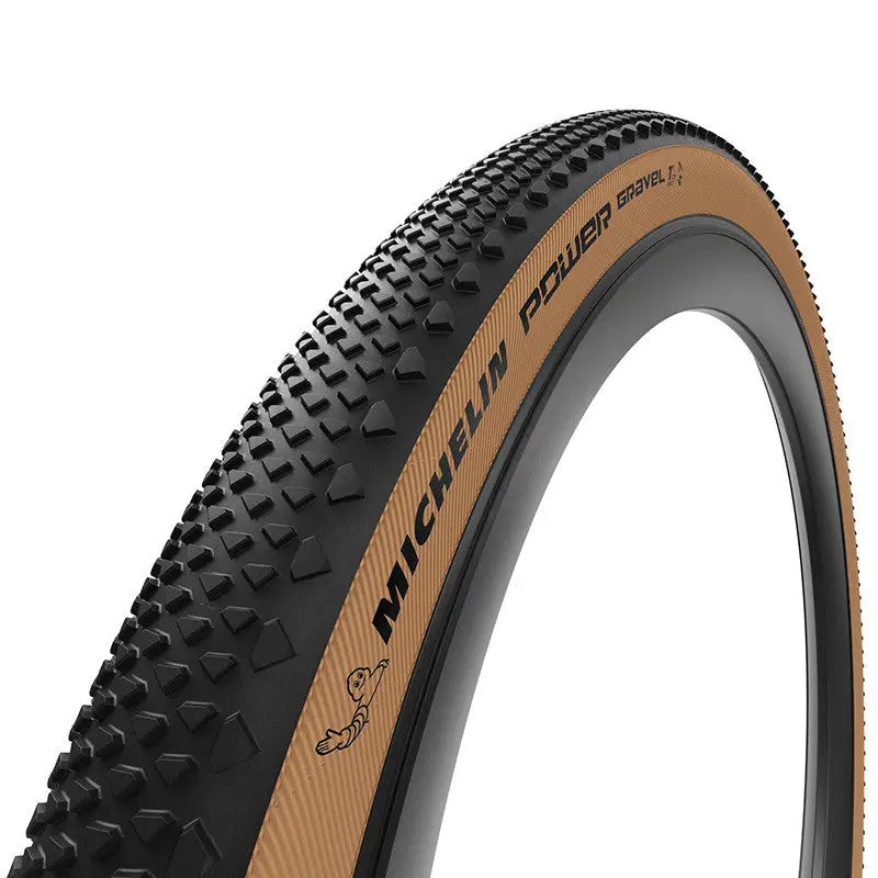 Cubierta Michelin Power Gravel Classic Tubeless Competition Line-marrón Plegable Negro