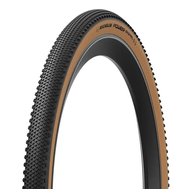 Cubierta Michelin Power Gravel Classic Tubeless Competition Line-marrón Plegable Negro