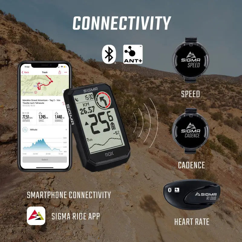 Cuentakilometros Rox 4.0 GPS Negro Endurance Sigma