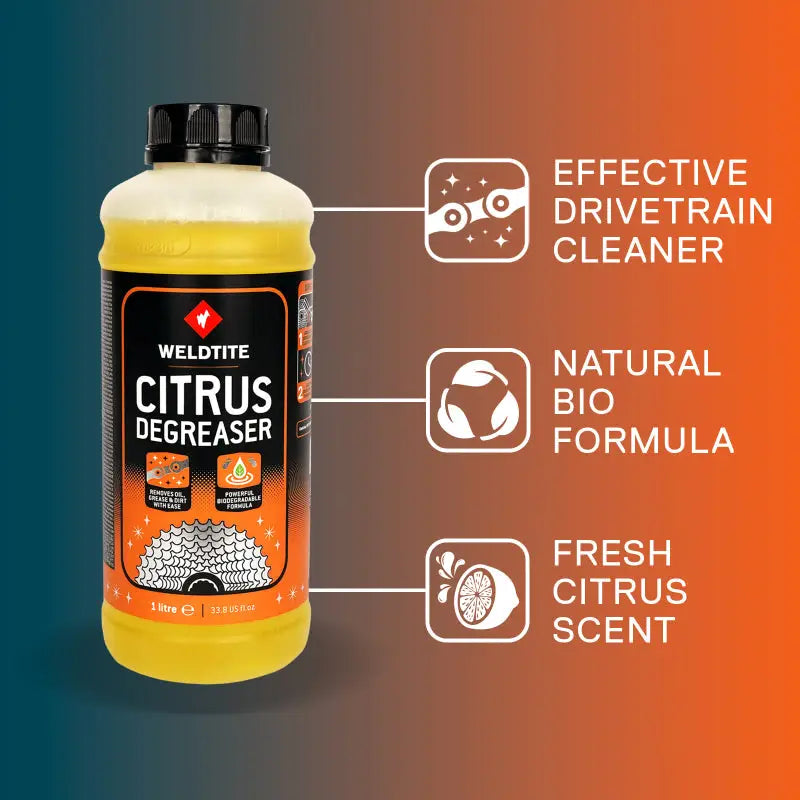 Desengrasante Ultra Potente Citrus Limón 1 L (compatible con Maquina Ultra Sonidos) Weldtite