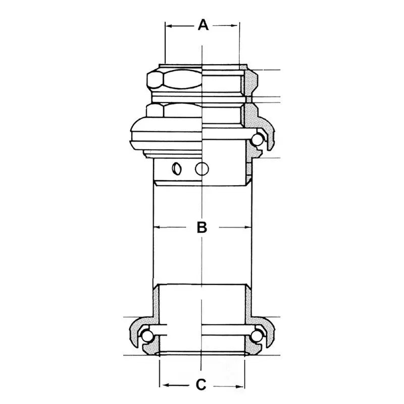 Direccion Rosca Tange FL-250C 1" Alu Plata Ro