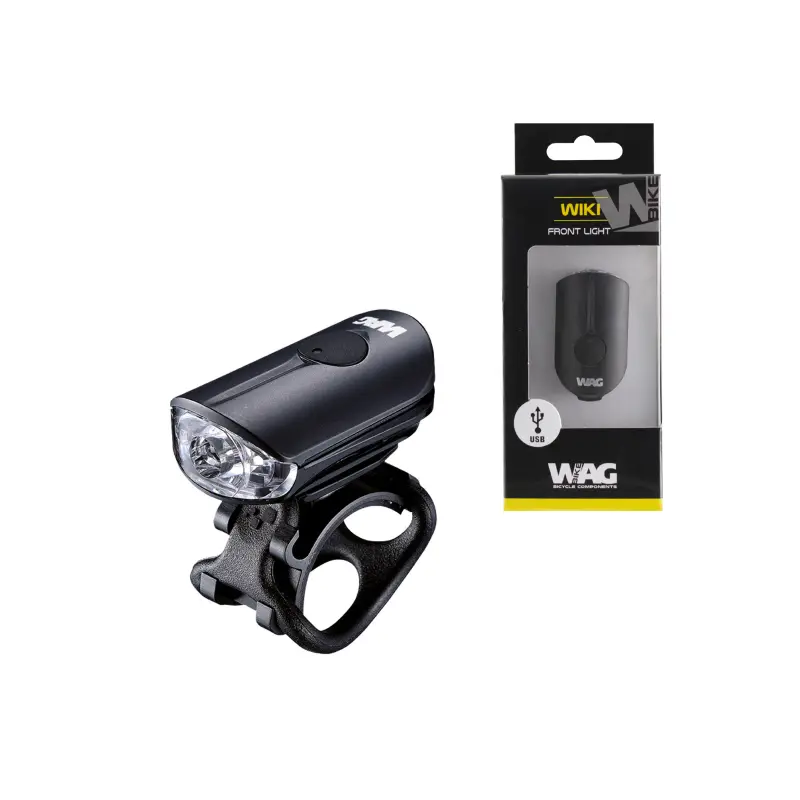 Faro Delantero Wiki, Led Blanca, USB Negro WAG