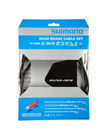Juego Cables Freno-funda-topes Carreterapolimero Dura Ac Negros Shimano