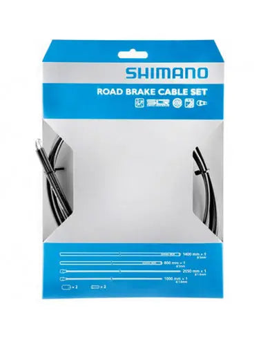 Juego Cables Freno-funda-topes Carreteraptfe Negro Shimano