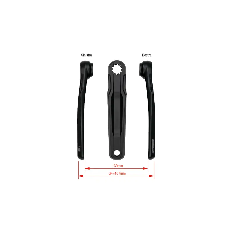 Juego De Bielas FSA FSA E-BIKE CK-762-IS 170MM Negro