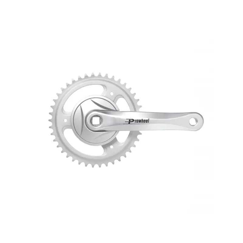 Juego De Bielas Prowheel 1X42D 170MM Aluminio Plata