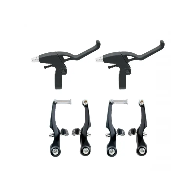 Juego Frenos V-brake Bl+ Br WAG 2 Puentes + 2 Manetas