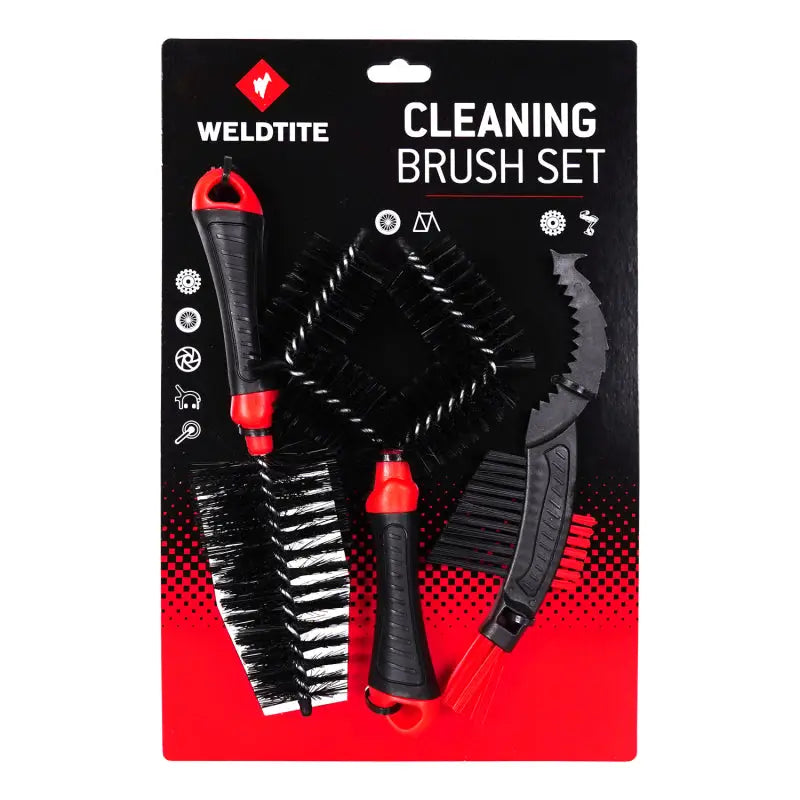 Kit De 3 Cepillos Weldtite Limpia Bicicletas
