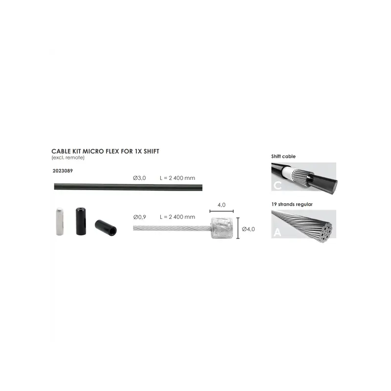 Kit De Cable De Cambio Micro Flex 3.2 Elvedes