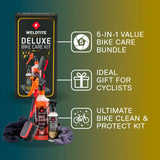 Kit De Limpieza Premium Weldtite Deluxe (cepillo+limpiabicis 1 L+CERAMIC+2 Paños)