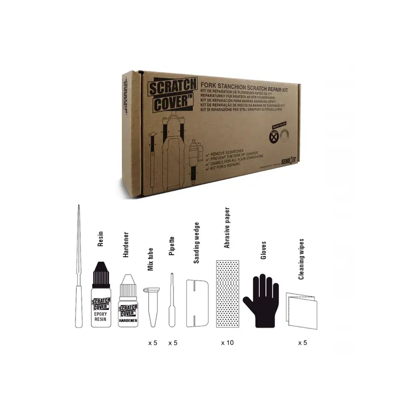 Kit Reparacion Barras Horq., Amortiguador y Tija 5 Usos Color Transparente Send-hit