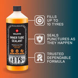 Liquido Sellante Premium Weldtite 1 L para Camaras con Demonta Válvulas + Tubo para Relleno