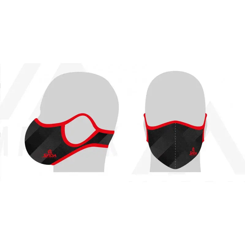 Mascarilla Deportiva Reutilizable . Sfida - Color: Negro - Talla: L