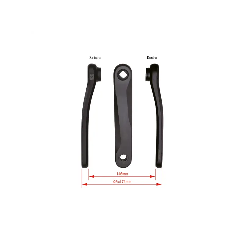 Par De Bielas E-BIKE CK-745-JIS 170 mm Negro FSA