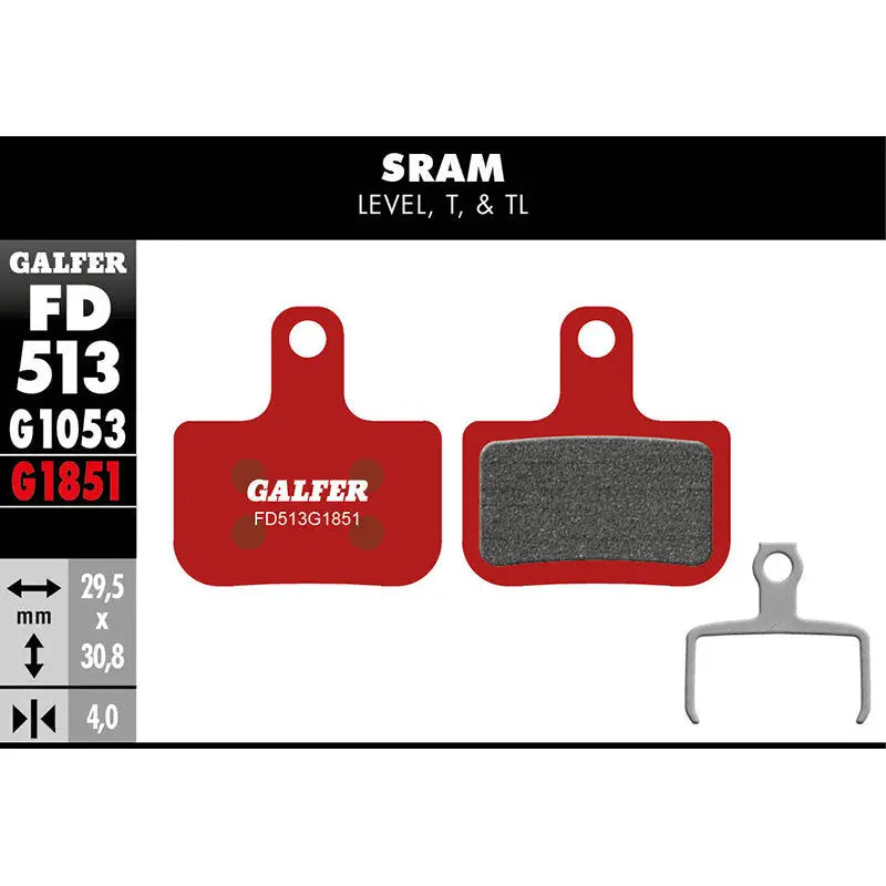 Pastillas Fd Adv SRAM Level, T, Tl Galfer Galfer Bike