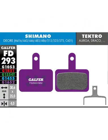 Pastillas Fd E-BIKE Shimano 525-445-DEORE Galfer Galfer Bike