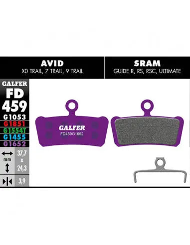 Pastillas Fd E-BIKE SRAM Guide-avid Xo Trail Galfe Galfer Bike