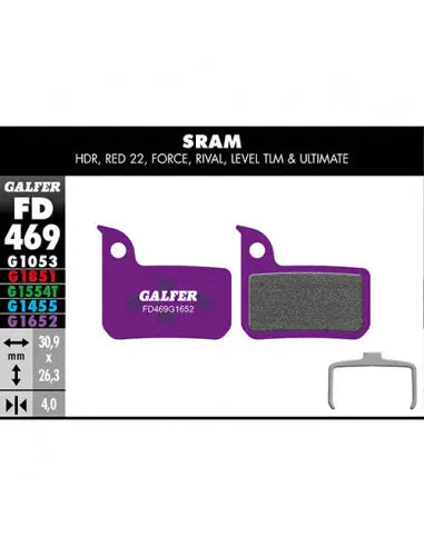 Pastillas Fd E-BIKE SRAM Red 22-LEVEL Galfer Galfer Bike