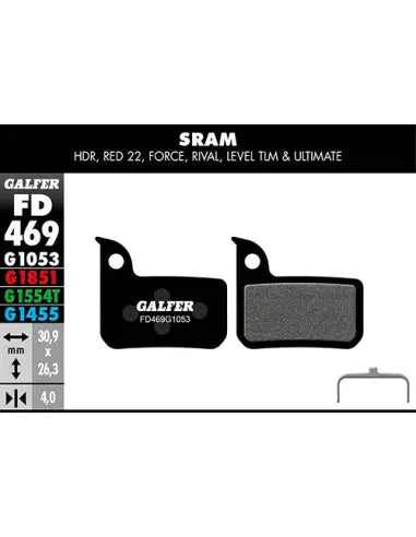 Pastillas Fd MTB SRAM Red 22-FORCE-RIVA Galfer Galfer Bike