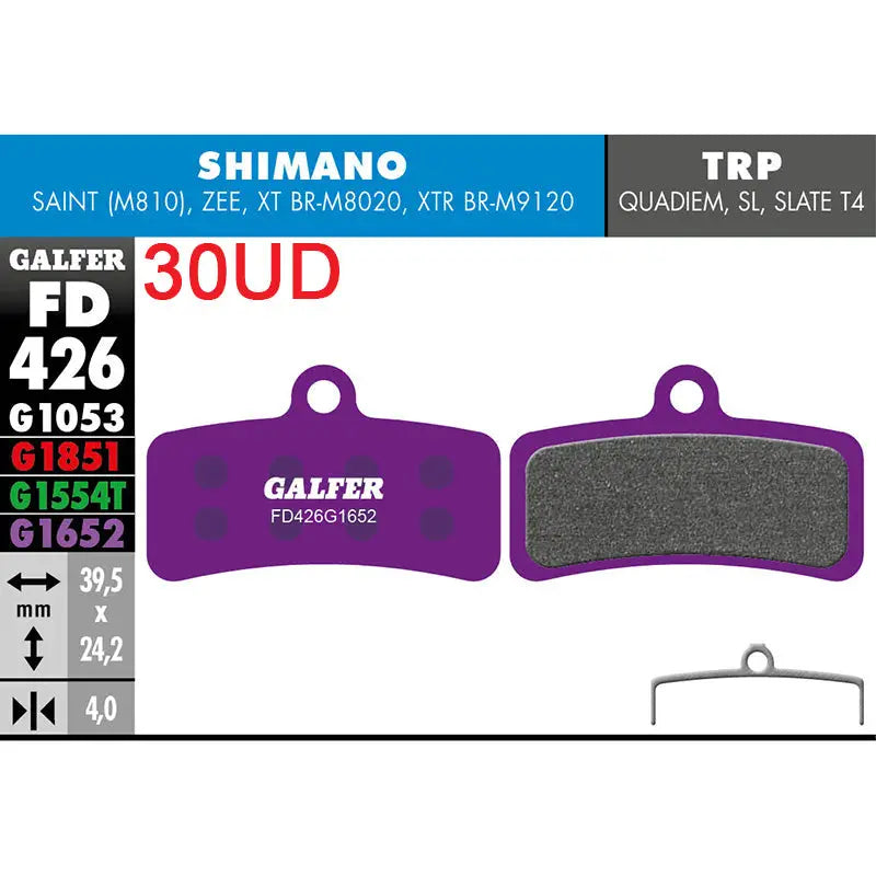 Pastillas Fd (pack 30 Pares) FD426 G1652 Galfer Galfer Bike