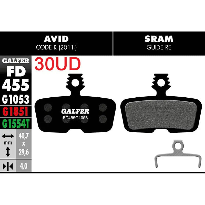 Pastillas Fd (pack 30 Pares) FD455 G1053 Galfer Galfer Bike