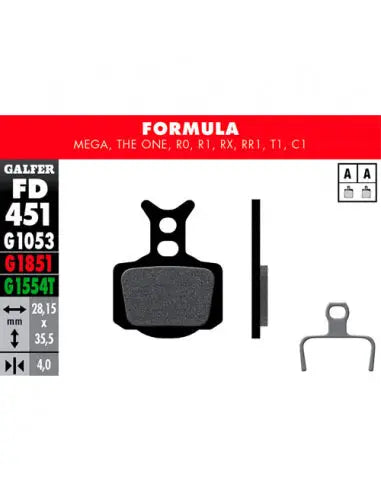 Pastillas Fd Std Formula Mega,the ONE,R1 Galfer Galfer Bike