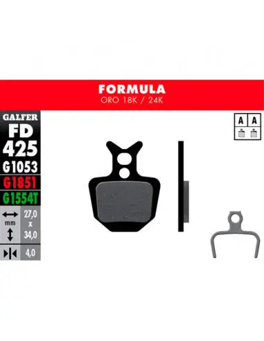 Pastillas Fd Std Formula Oro 18K-24K Galfer Galfer Bike